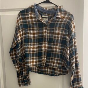 Plaid Button-Up Shirt